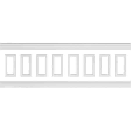 Ekena Millwork Wainscot Paneling Kit, Urethane, 94-1/2 in L, Factory Primed WPKUSQ051P032